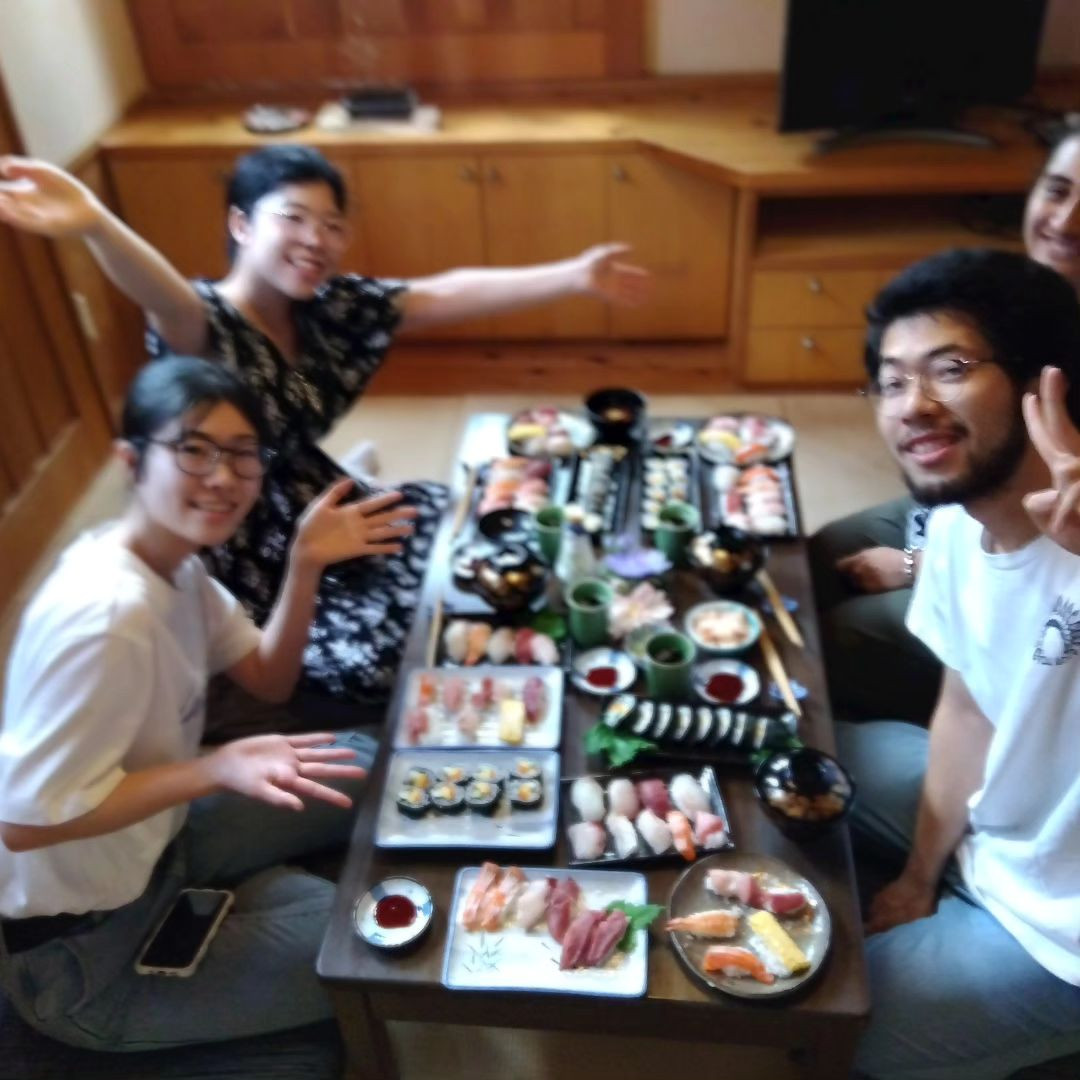 We had a wonderful sushi party...